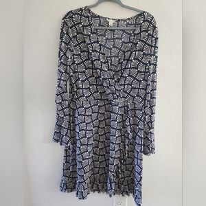 Cato faux wrap midi dress